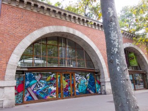 Rétro graffitism, Alëxone, Hobz et Arnaud Liard - Boulevard Daumesnil 12è - Octobre 2016