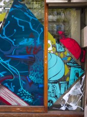 Rétro graffitism, Alëxone, Hobz et Arnaud Liard - Boulevard Daumesnil 12è - Octobre 2016