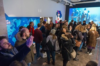 Vernissage le 25 janvier de "Hello my game is..." exposition d'Invader au Musée en herbe du 26 janvier au 3 septembre 2017