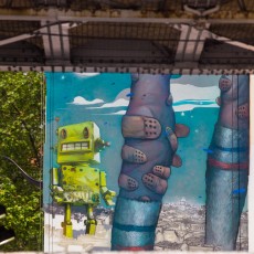 Bom-K - Street Art 13 - Boulevard Vincent Auriol 13è - Work in progress - Avril 2017