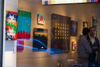 "Masterpieces" exposition d'Invader à la galerie Le Feuvre du 16 mars au 15 avril 2017