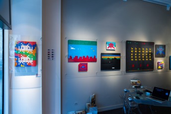 "Masterpieces" exposition d'Invader à la galerie Le Feuvre du 16 mars au 15 avril 2017