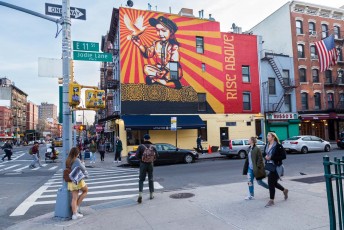 Shepard Fairey - Rise Above - 1st Avenue / 11th street - Manhattan - New York - Avril 2017