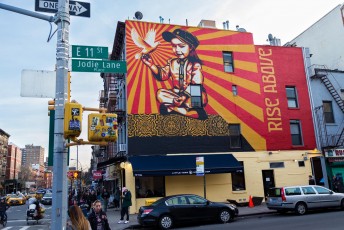 Shepard Fairey - Rise Above - 1st Avenue / 11th street - Manhattan - New York - Avril 2017