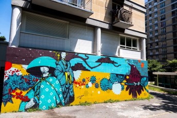 Rétro graffitism - Rue Henri Duvernois 20è - Juin 2017