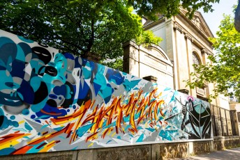 Zéky, Katre et Hobz - Les Grands Voisins - Avenue Denfert-Rochereau 14è - Juillet 2017