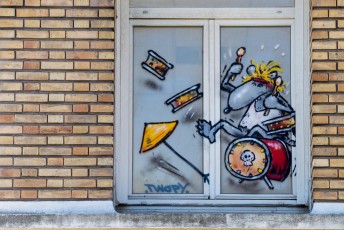Twopy - Les Grands Voisins pour 14arts - Avenue Denfert-Rochereau 14è - Juin 2017