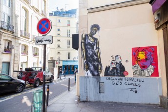 Eddie Colla, Mimi le Clown et FKDL - Rue Poissonnières 02è - Mars 2018