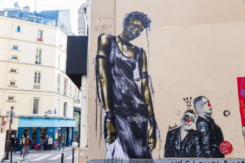 Eddie Colla, Mimi le Clown et FKDL - Rue Poissonnières 02è - Mars 2018