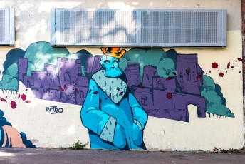 Rétro graffitism et Hobz - Rue de Ménilmontant 20è - Septembre 2018