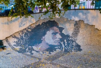 Vhils - Amalia Rodriguez - Rua de São Tomé - Alfama - Lisbonne