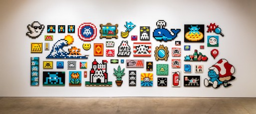 "Into the white cube" exposition de Invader à la galerie Over The Influence  - Los Angeles - du 18 novembre au 22 décembre 2018