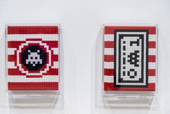 "Into the white cube" exposition de Invader à la galerie Over The Influence - Los Angeles - du 18 novembre au 22 décembre 2018