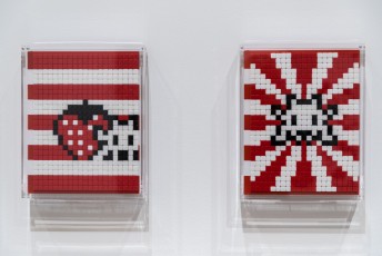 "Into the white cube" exposition de Invader à la galerie Over The Influence - Los Angeles - du 18 novembre au 22 décembre 2018