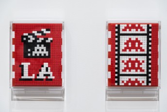 "Into the white cube" exposition de Invader à la galerie Over The Influence - Los Angeles - du 18 novembre au 22 décembre 2018