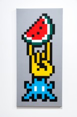 "Into the white cube" exposition de Invader à la galerie Over The Influence - Los Angeles - du 18 novembre au 22 décembre 2018