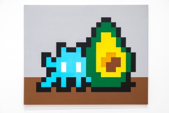 "Into the white cube" exposition de Invader à la galerie Over The Influence - Los Angeles - du 18 novembre au 22 décembre 2018