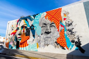 Shepard Fairey & Vhils - Effie street / Fountain Avenue - Hollywood / Los Feliz District - Los Angeles