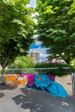 Rétro graffitism - Les Lézarts de la Bièvre - Rue Léon-Maurice Nordmann 13è - Juin 2019