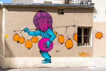 Rétro graffitism - Les Lézarts de la Bièvre - Rue des Gobelins 13è - Juin 2019