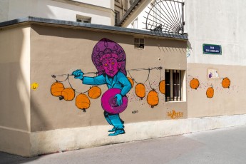 Rétro graffitism - Les Lézarts de la Bièvre - Rue des Gobelins 13è - Juin 2019