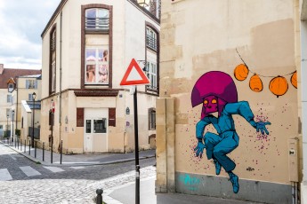 Rétro graffitism - Les Lézarts de la Bièvre - Rue des Gobelins 13è - Juin 2019