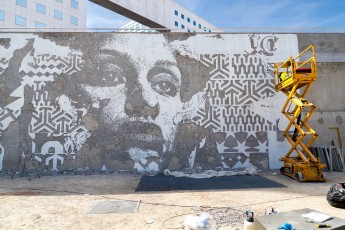 Vhils - Immeuble Skylight - La Défense (Puteaux - 92) - Work in progress - Septembre 2019