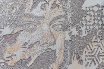 Vhils - Hôpital Lariboisière - Rue Ambroise Paré 10è - Septembre 2019