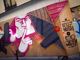 Hobz (TRBDSGN) et Rétrograffitism - Rue Saint-Roch 01er - Octobre 2014