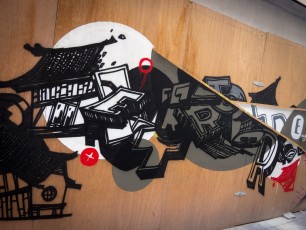 Hobz (TRBDSGN) et Rétrograffitism - Rue Saint-Roch 01er - Octobre 2014