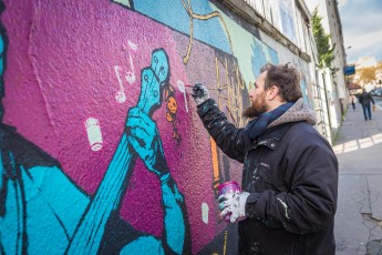 Rétro graffitism - Work in progress - Boulevard de Ménilmontant 11è - Janvier 2018