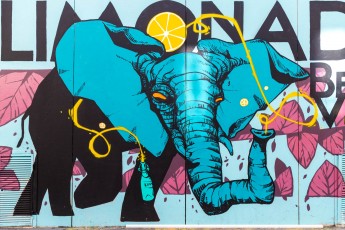 Rétro graffitism - Limonade de Belleville bio - Rue de Belleville 20è - Février 2019