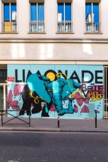 Rétro graffitism - Limonade de Belleville bio - Rue de Belleville 20è - Février 2019