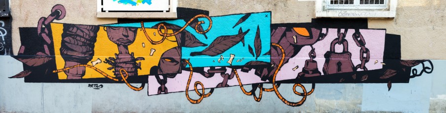 Rétro graffitism - Avenue Jean Aicard 11è - Février 2018