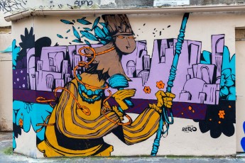 Rétro graffitism - Cité Champagne 20è - Mars 2018
