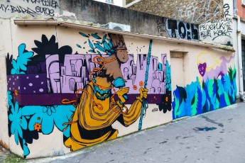 Rétro graffitism - Cité Champagne 20è - Mars 2018
