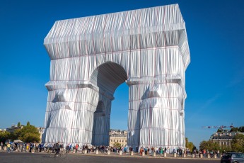 L'Arc de Triomphe Wrapped par Christo & Jeanne-Claude, du 14 septembre au 3 octobre 2021