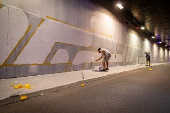 Ërell - Work in progress - Tunnel des Tuileries - l’art urbain en bord de Seine - Juillet 2022