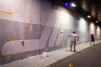 Ërell - Work in progress - Tunnel des Tuileries - l’art urbain en bord de Seine - Juillet 2022