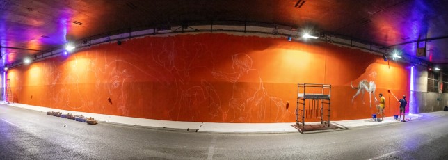 Andrea Ravo Mattoni - Work in progress - Tunnel des Tuileries - l’art urbain en bord de Seine - Juillet 2022