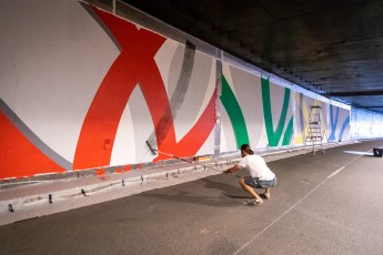 Romain Froquet - Work in progress - Tunnel des Tuileries - l’art urbain en bord de Seine - Juillet 2022