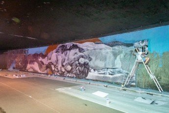 Madame - Work in progress - Tunnel des Tuileries - l’art urbain en bord de Seine - Juillet 2022