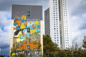 Mr Poes et Jo Ber - L'épopée de Gilgamesh - La création d'Enkidu - Rue Jules Michelet - Colombes (92)