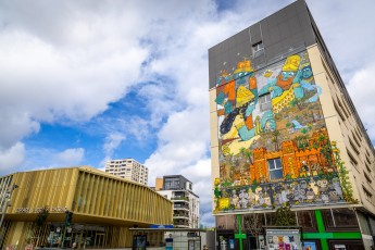 Mr Poes et Jo Ber - L'épopée de Gilgamesh - La création d'Enkidu - Rue Jules Michelet - Colombes (92)