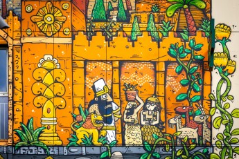 Mr Poes et Jo Ber - L'épopée de Gilgamesh - La création d'Enkidu - Rue Jules Michelet - Colombes (92)