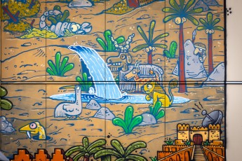 Mr Poes et Jo Ber - L'épopée de Gilgamesh - La création d'Enkidu - Rue Jules Michelet - Colombes (92)