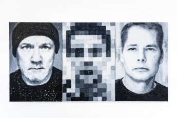 "Triple Trouble" exposition de Invader, Shepard Fairey et Damien Hirst à la Newport Street Gallery du 10 octobre 2025 au 29 mars 2026