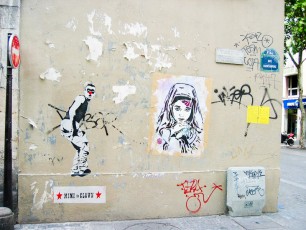 C215 et Miguel Donvez - Rue Quincampoix 04è - Juin 2007