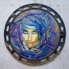 Exposition de C215 à la Galerie Itinérrance (Paris 13è) à l'occasion de la sortie du livre Community Service (Critères éditions).