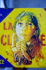 Exposition de C215 à la Galerie Itinérrance (Paris 13è) à l'occasion de la sortie du livre Community Service (Critères éditions).